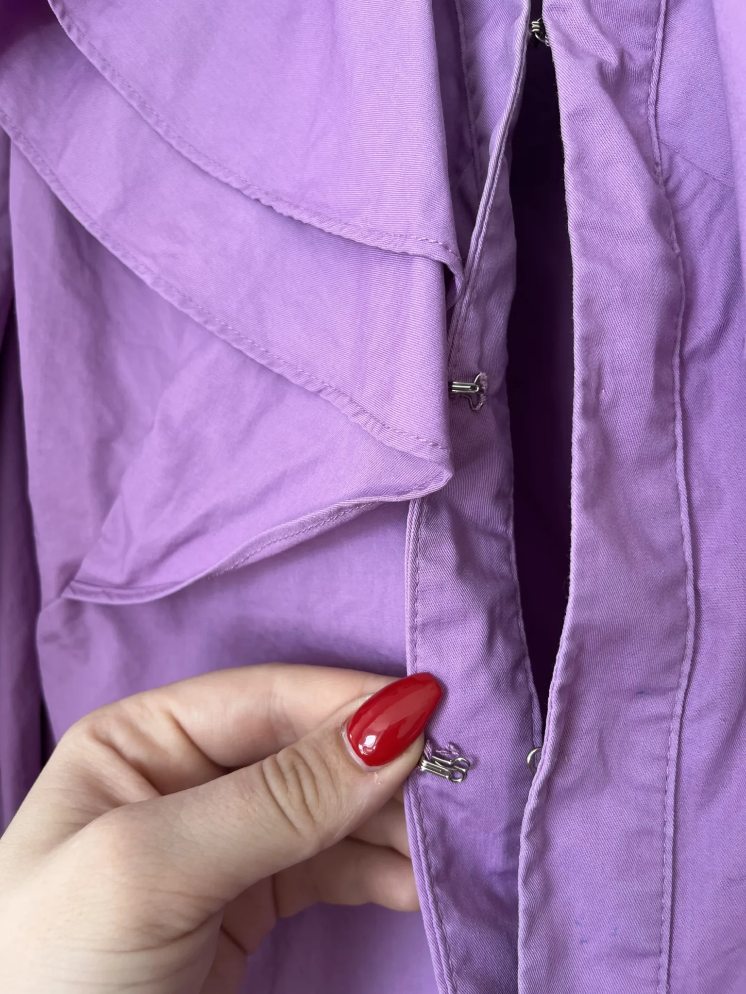 Image for Never Fully Dressed blouse size 8US - 40FR purple with ruffles