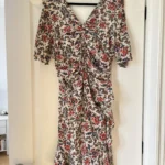 Featured thumbnail for Isabel Marrant size 40 white floral silk dress