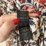 Thumbnail for Isabel Marrant size 40 white floral silk dress