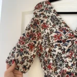 Thumbnail for Isabel Marrant size 40 white floral silk dress