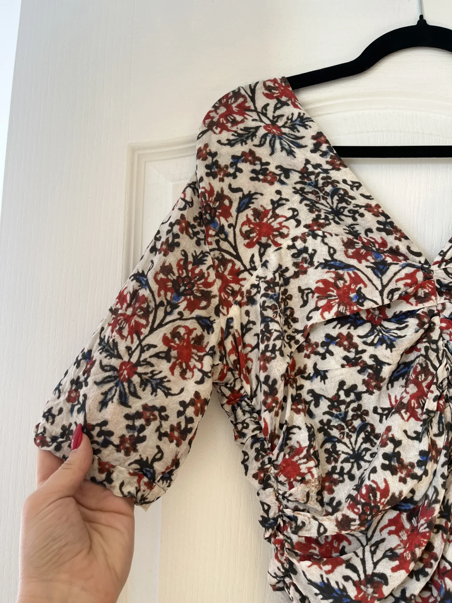 Image for Isabel Marrant size 40 white floral silk dress