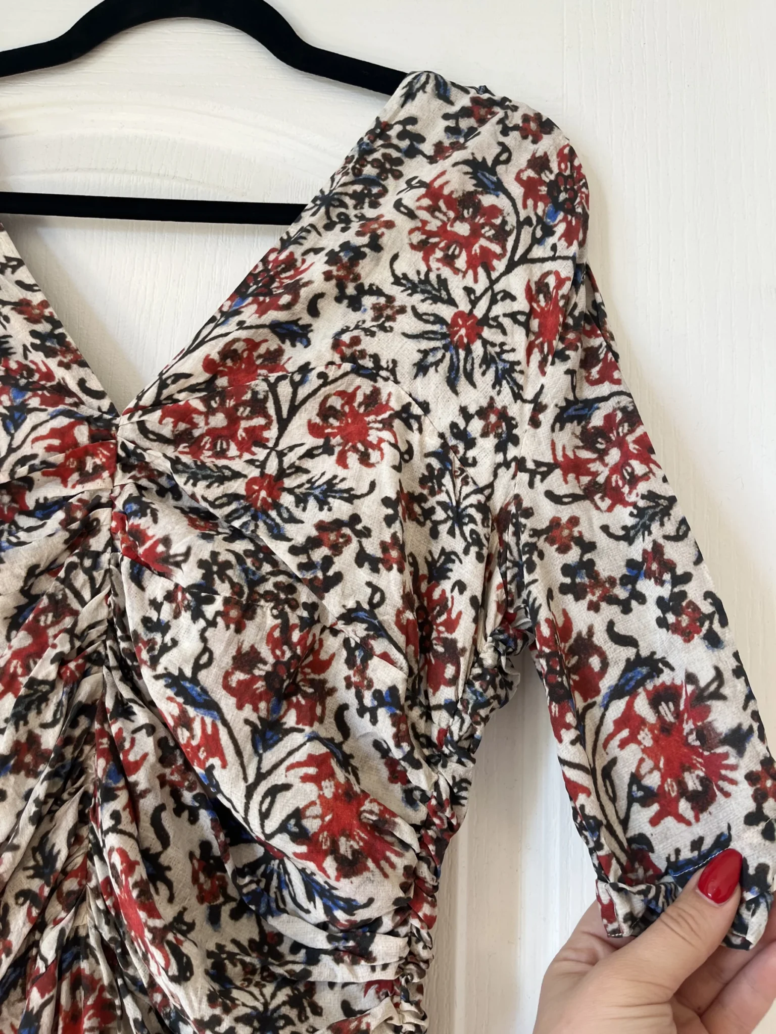 Image for Isabel Marrant size 40 white floral silk dress
