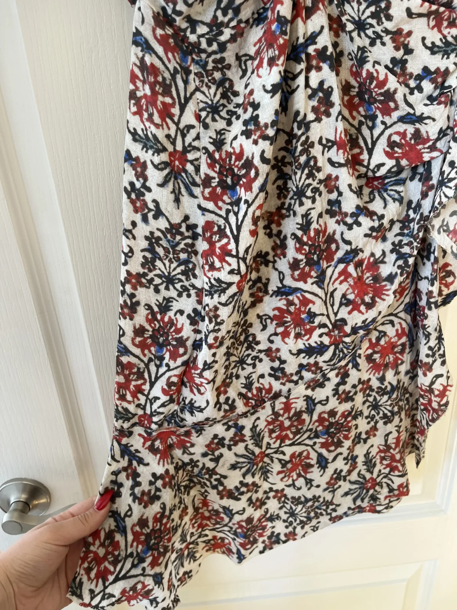 Image for Isabel Marrant size 40 white floral silk dress