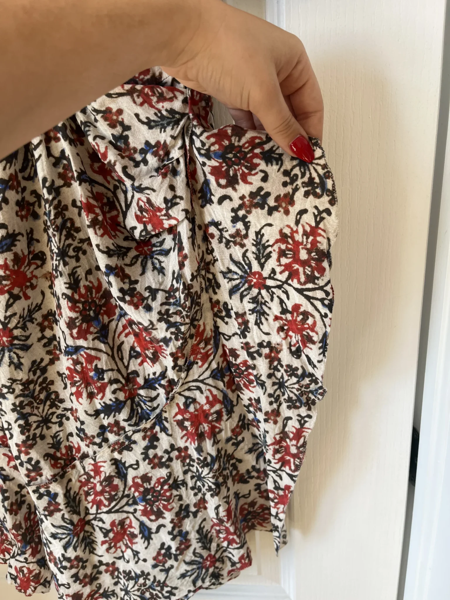Image for Isabel Marrant size 40 white floral silk dress