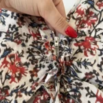 Thumbnail for Isabel Marrant size 40 white floral silk dress