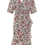 Thumbnail for Isabel Marrant size 40 white floral silk dress