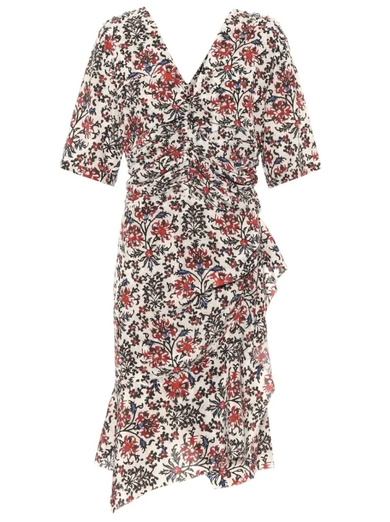 Image for Isabel Marrant size 40 white floral silk dress
