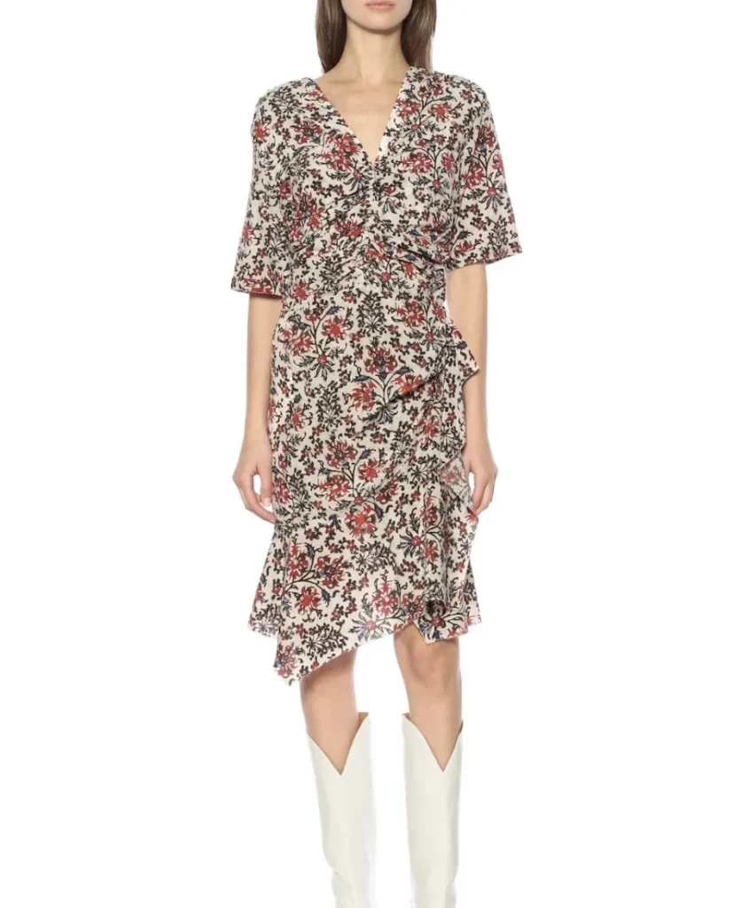 Image for Isabel Marrant size 40 white floral silk dress