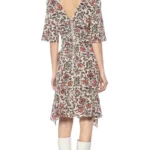 Thumbnail for Isabel Marrant size 40 white floral silk dress