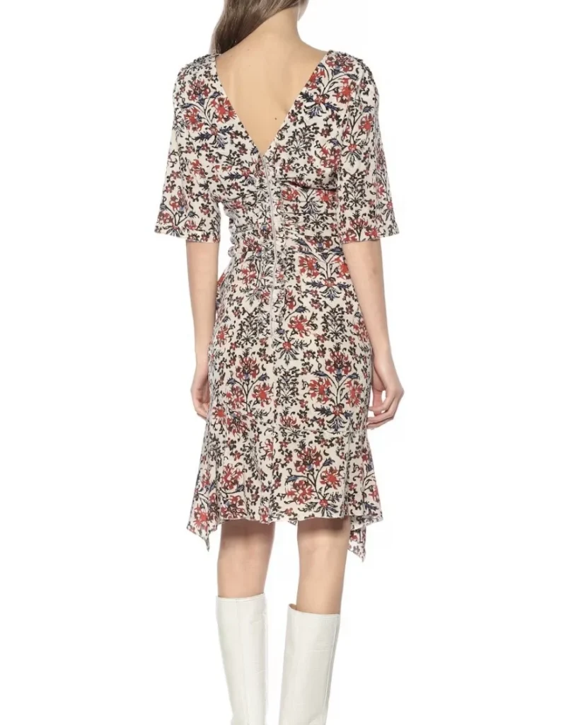 Image for Isabel Marrant size 40 white floral silk dress