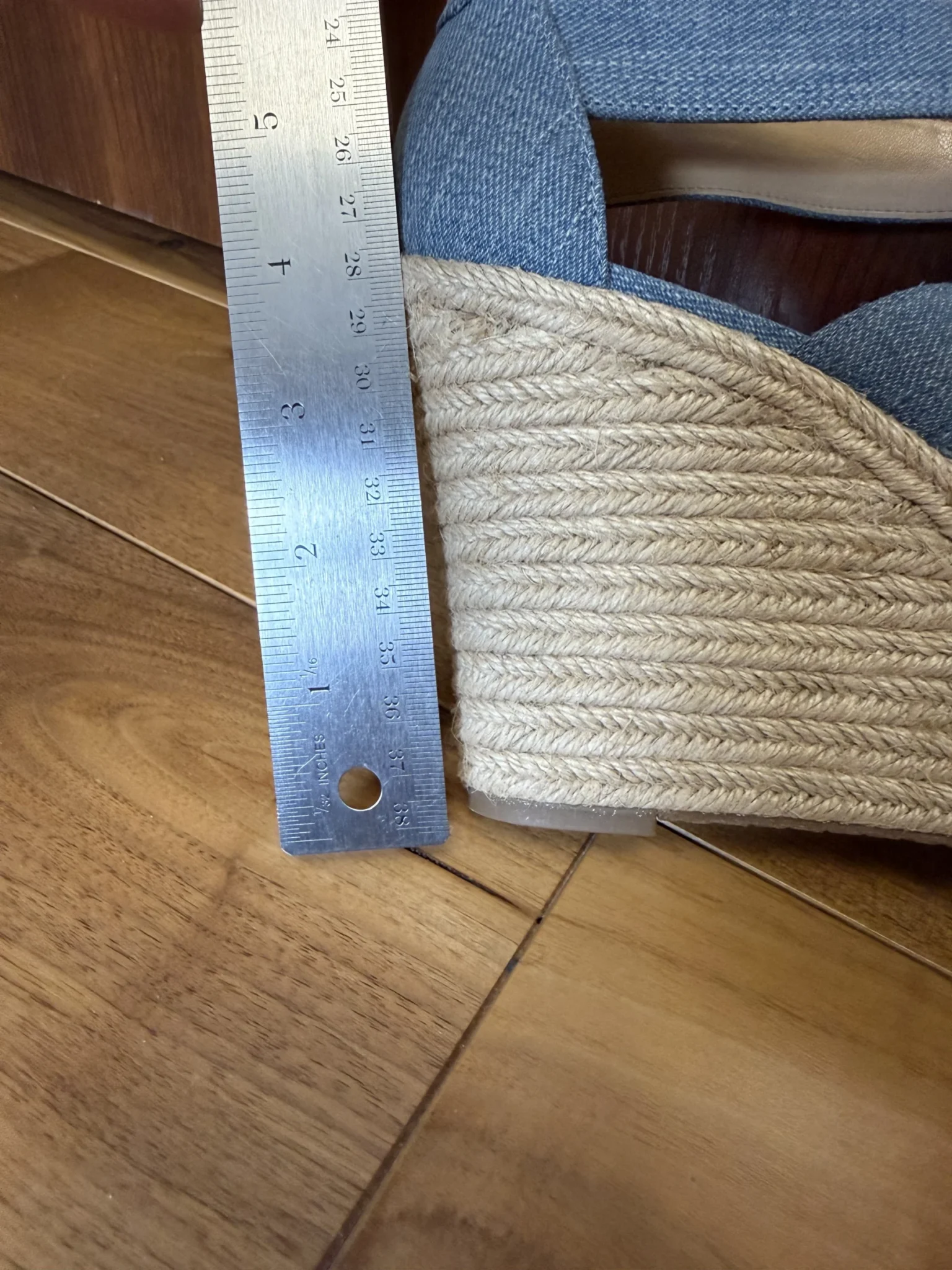Image for Michael Kors wedge sandals in denim espadrilles size 9