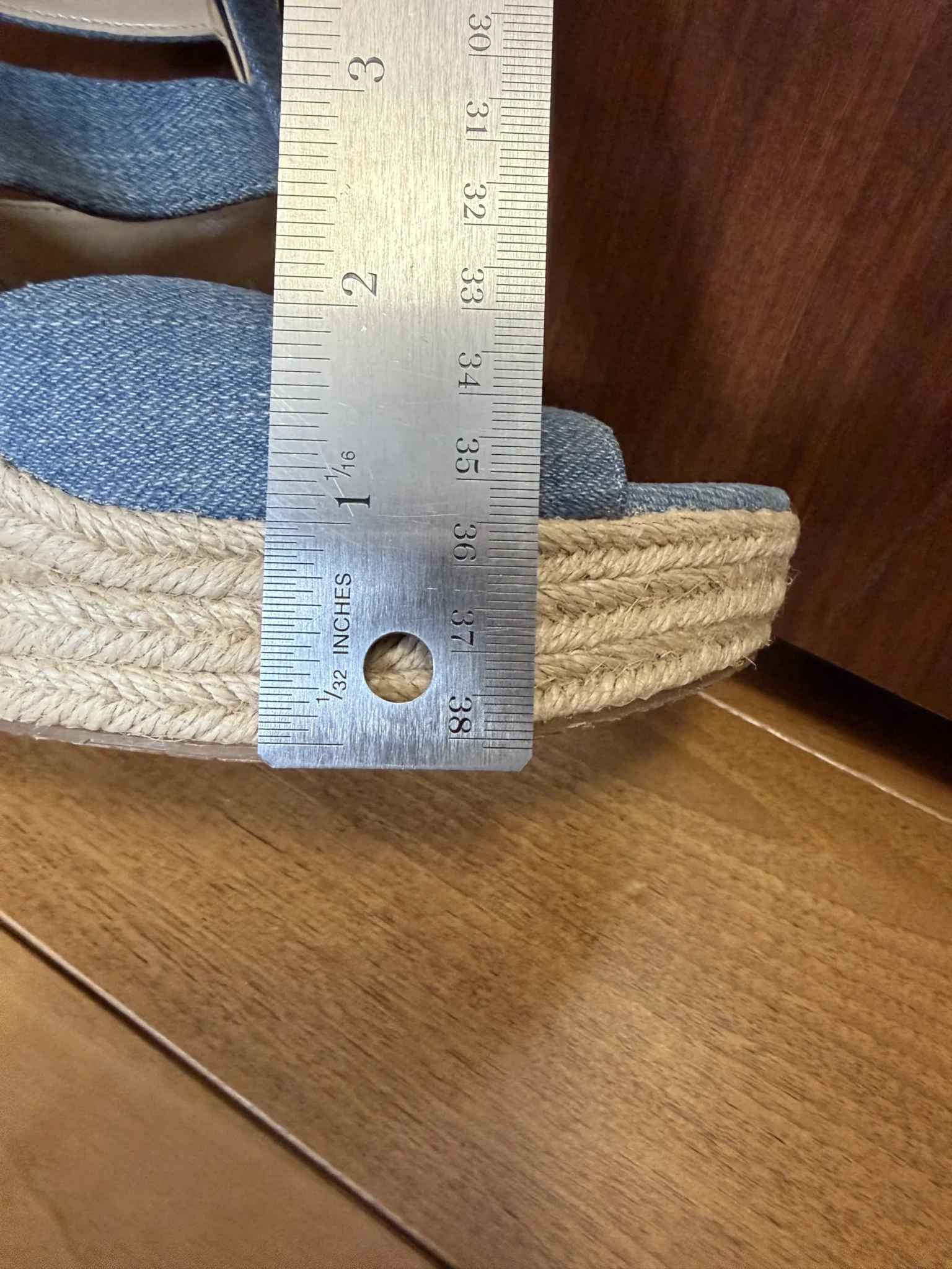 Image for Michael Kors wedge sandals in denim espadrilles size 9