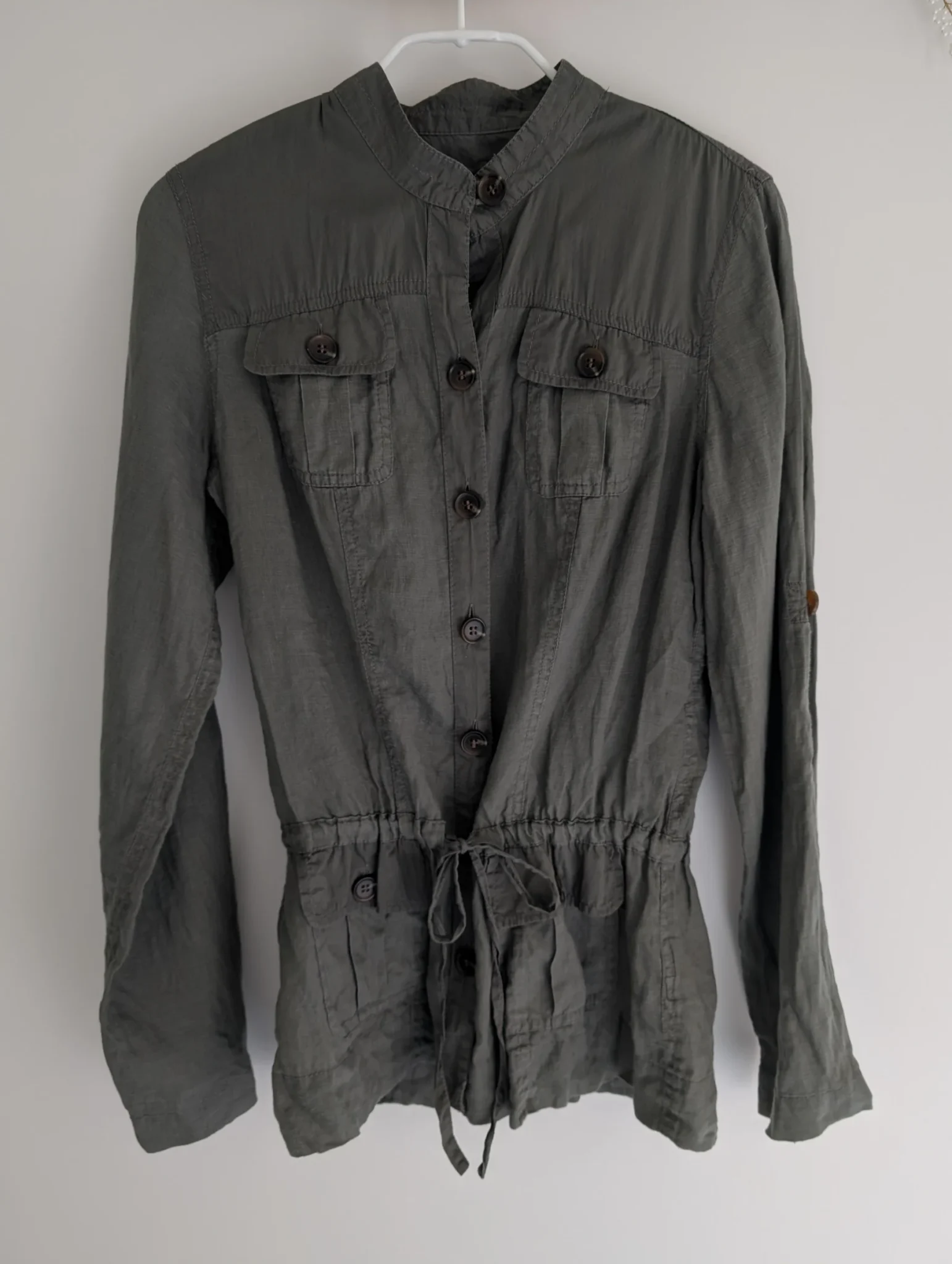 Image for Khaki linen blouse
