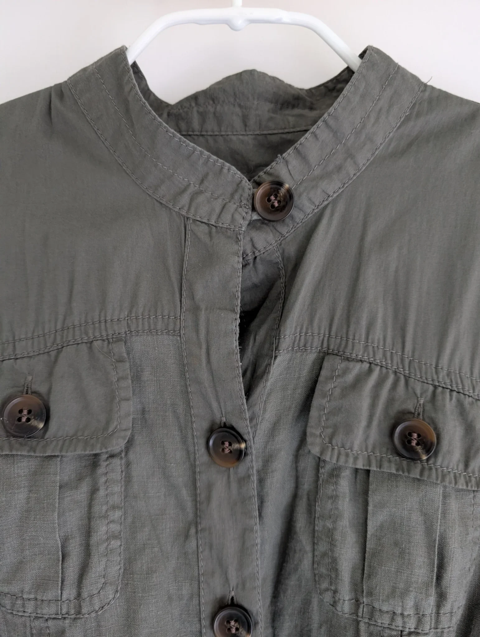 Image for Khaki linen blouse
