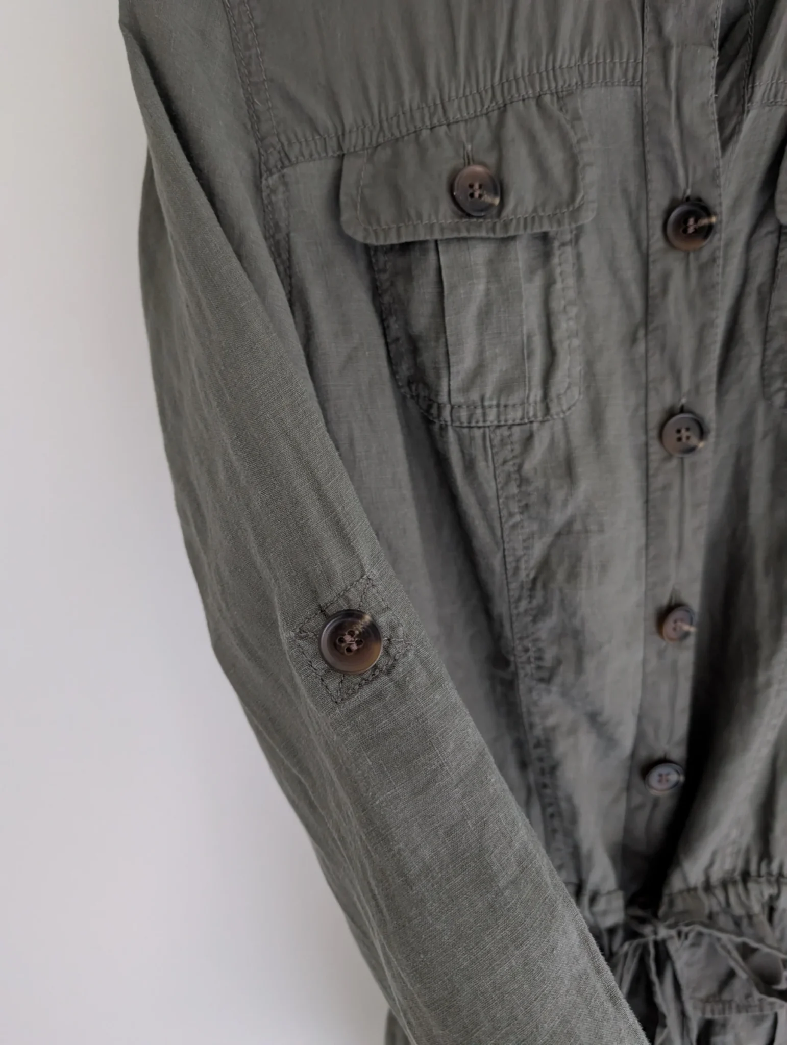 Image for Khaki linen blouse