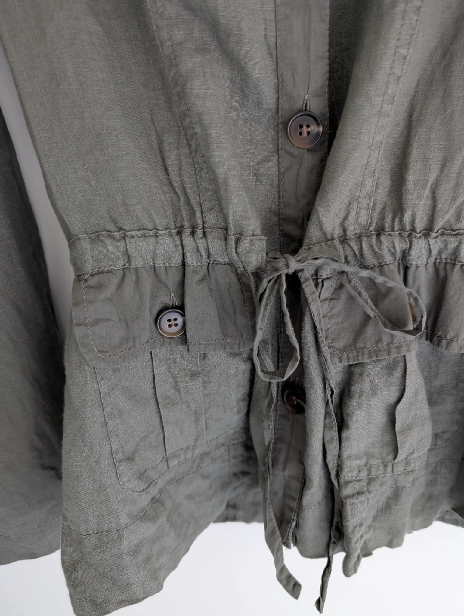 Image for Khaki linen blouse