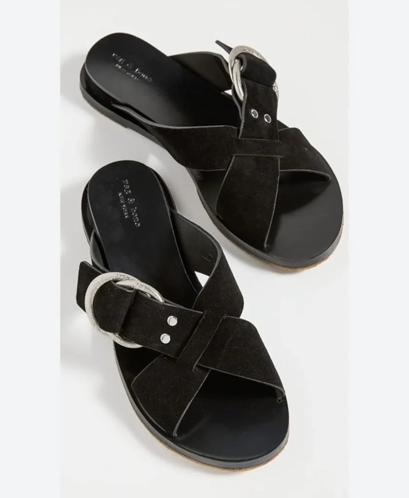 Featured image for Rag and Bone leather and suede sandals size 40 black