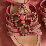 Featured thumbnail for Coral suede jewelled sandals
