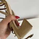 Thumbnail for Minelli sandals size 39 khaki brown leather excellent condition