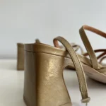 Thumbnail for Minelli sandals size 39 khaki brown leather excellent condition