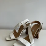 Thumbnail for Intervalle sandals size 40 off-white with wooden heels