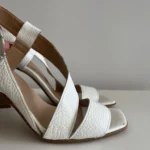 Thumbnail for Intervalle sandals size 40 off-white with wooden heels