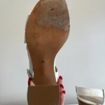 Thumbnail for Intervalle sandals size 40 off-white with wooden heels
