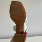 Thumbnail for Intervalle sandals size 40 off-white with wooden heels