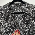 Thumbnail for Zara black patterned maxi dress size M in cotton with wide sleeves