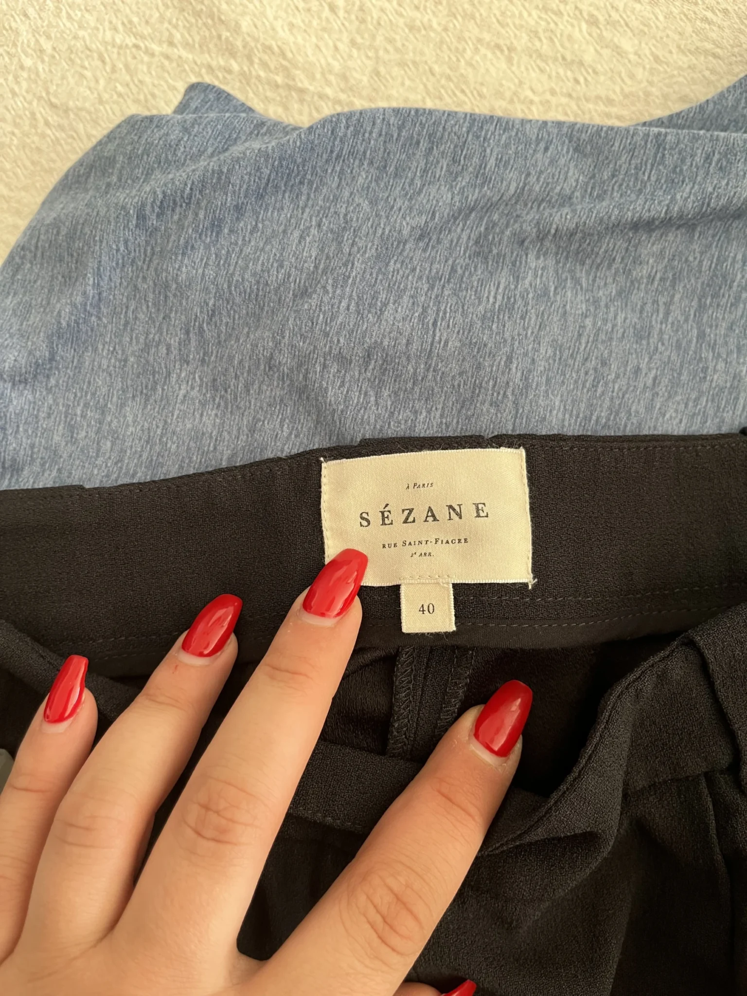 Image for Sézane trousers model Loulou size 40 black