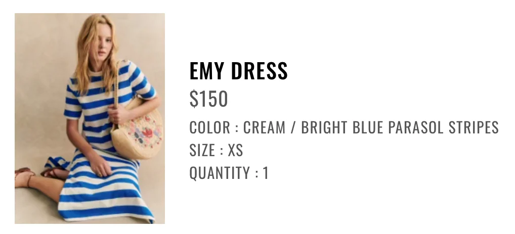 Image for Sézane Emy Dress Women's XS