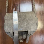 Thumbnail for Roxy grey bohemian style shoulder bag - light and practical handbag