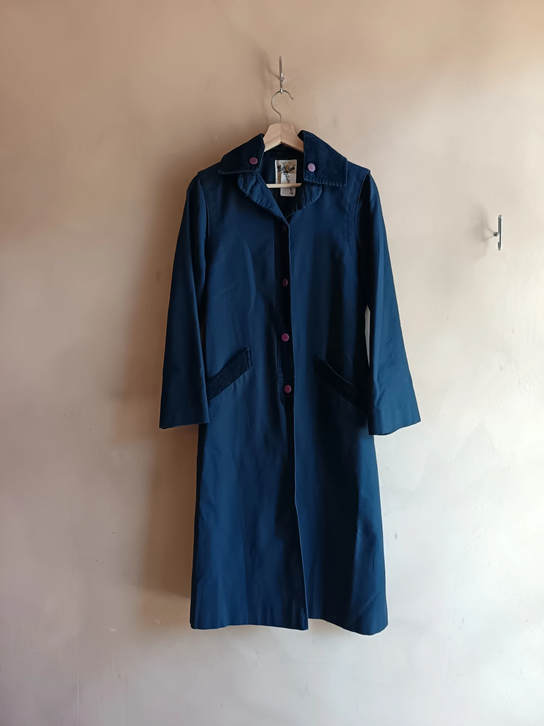 Trench coat bleu marine vintage Vintage seconde main