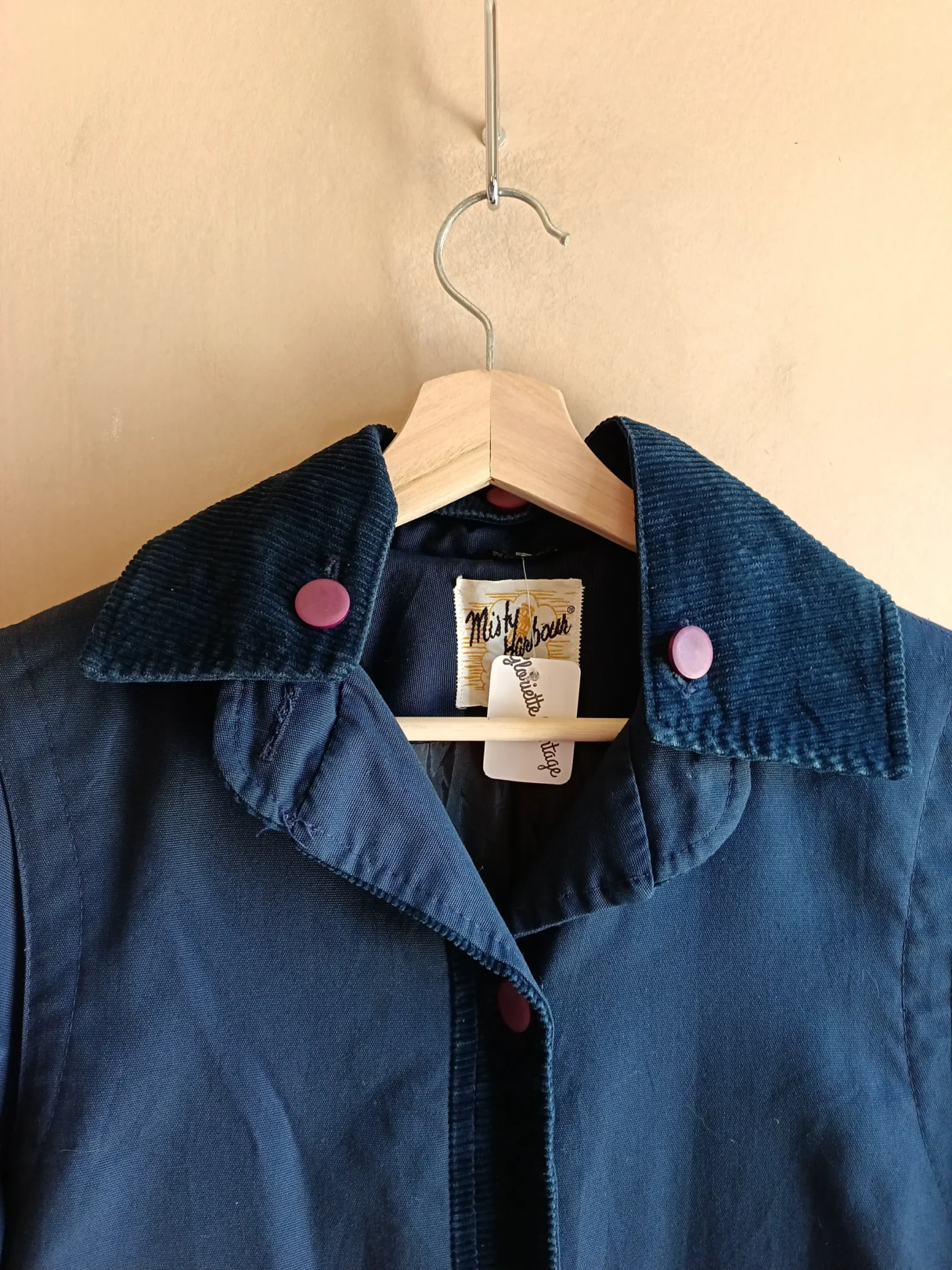 Image for Vintage navy blue trench coat