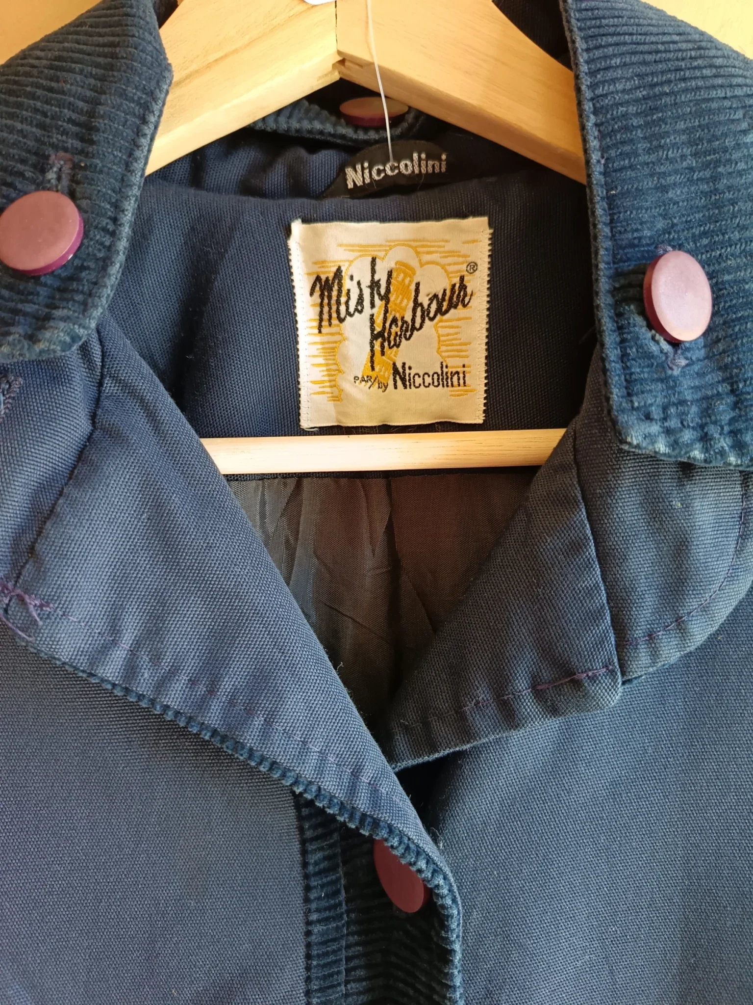 Image for Vintage navy blue trench coat