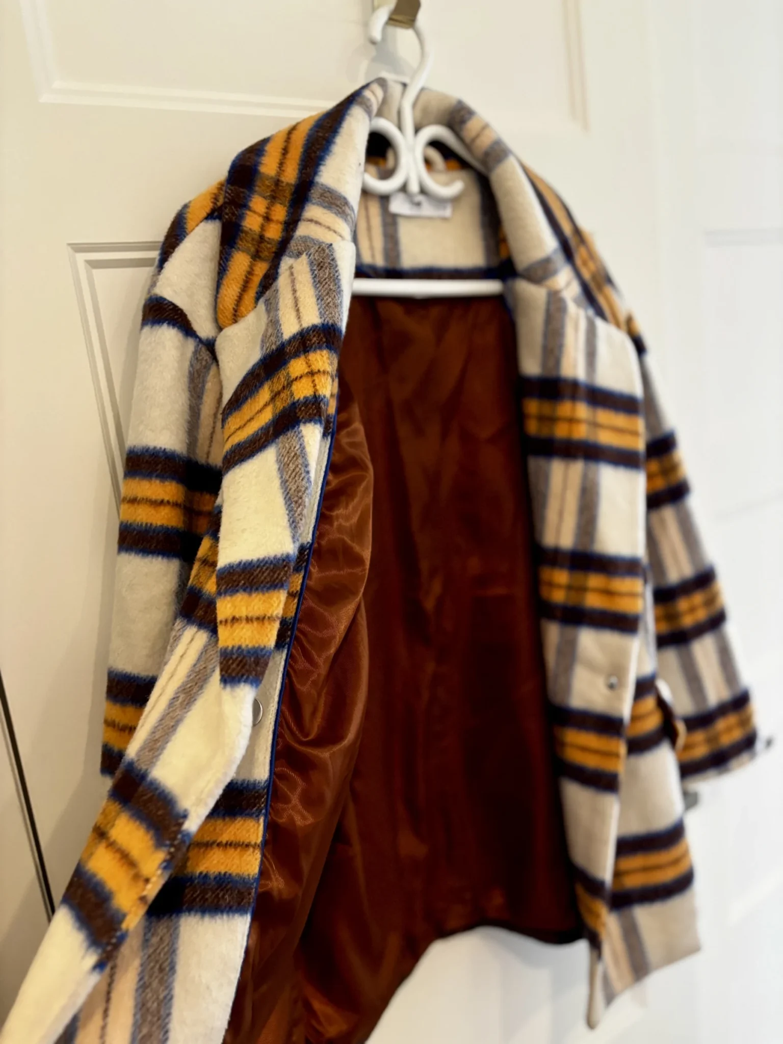 Image for Mid-season checked jacket 50% wool (Small)