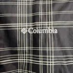 Thumbnail for Manteau imperméable Columbia noir et blanc à carreaux  – style trench ceinturé femme M