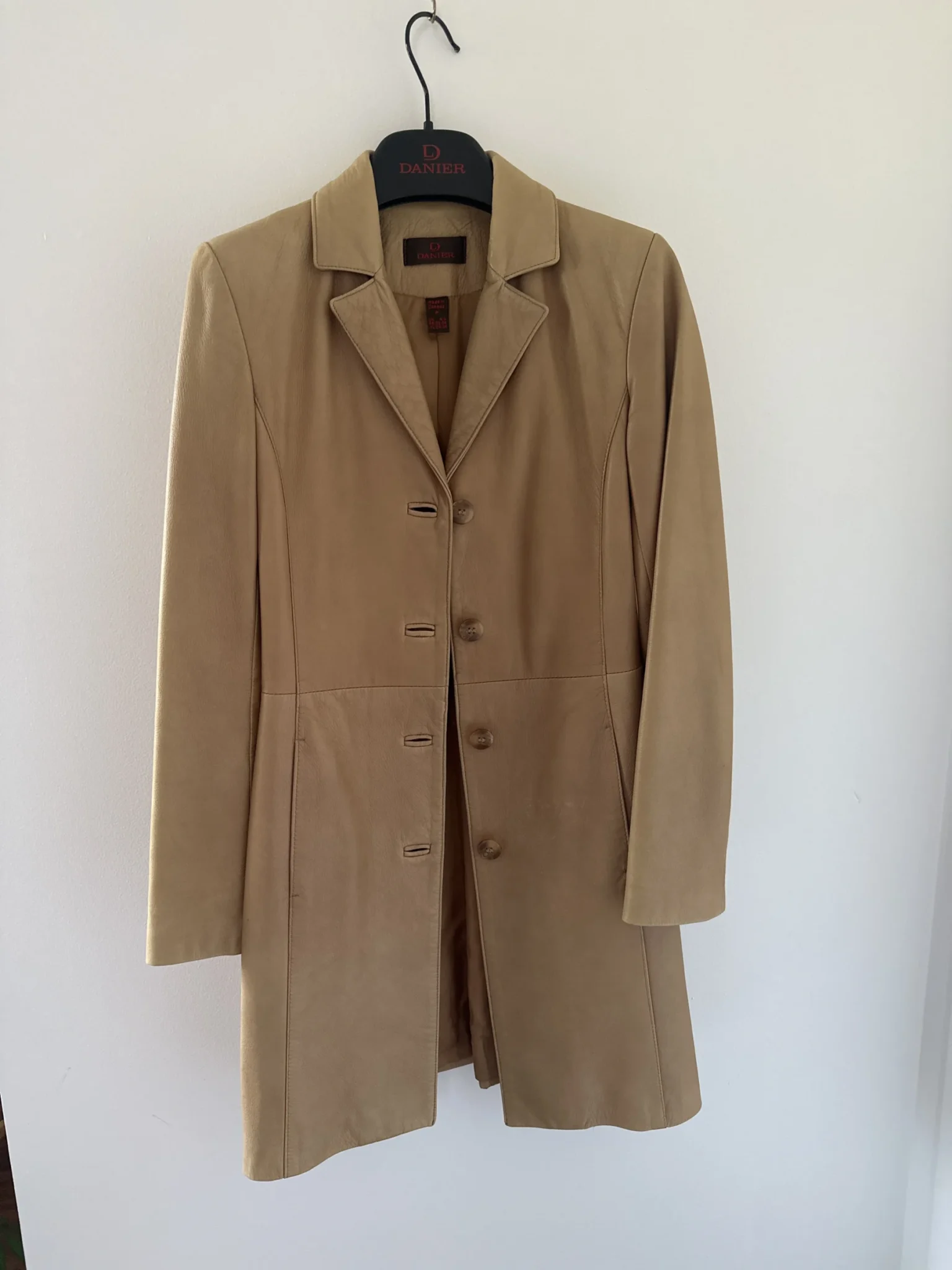 Image for Manteau mi-long 100 % cuir Danier