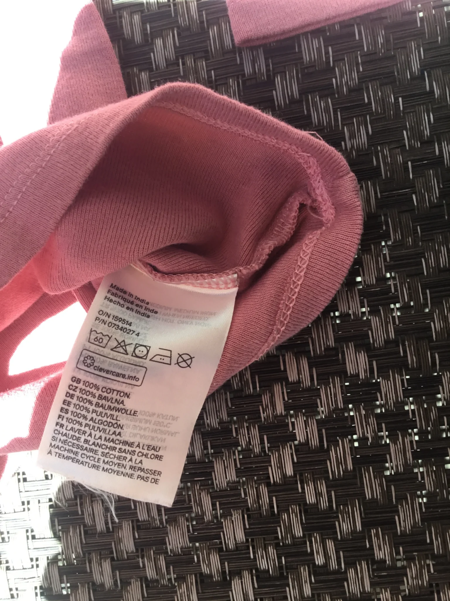 Image for Chandail rose pâle h et m
