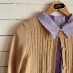 Thumbnail for Cardigan jaune vintage
