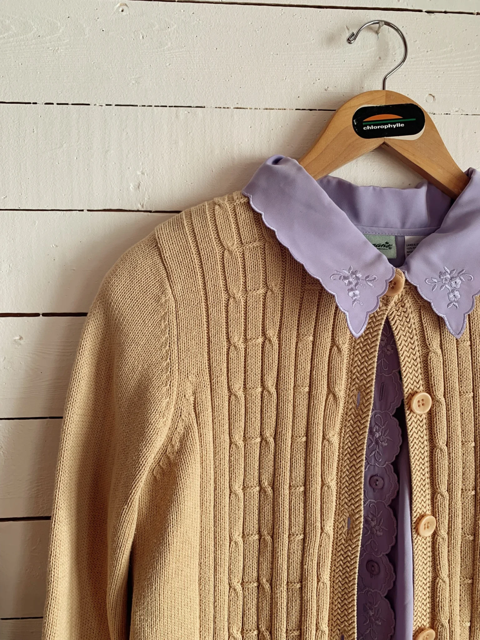 Image for Cardigan jaune vintage