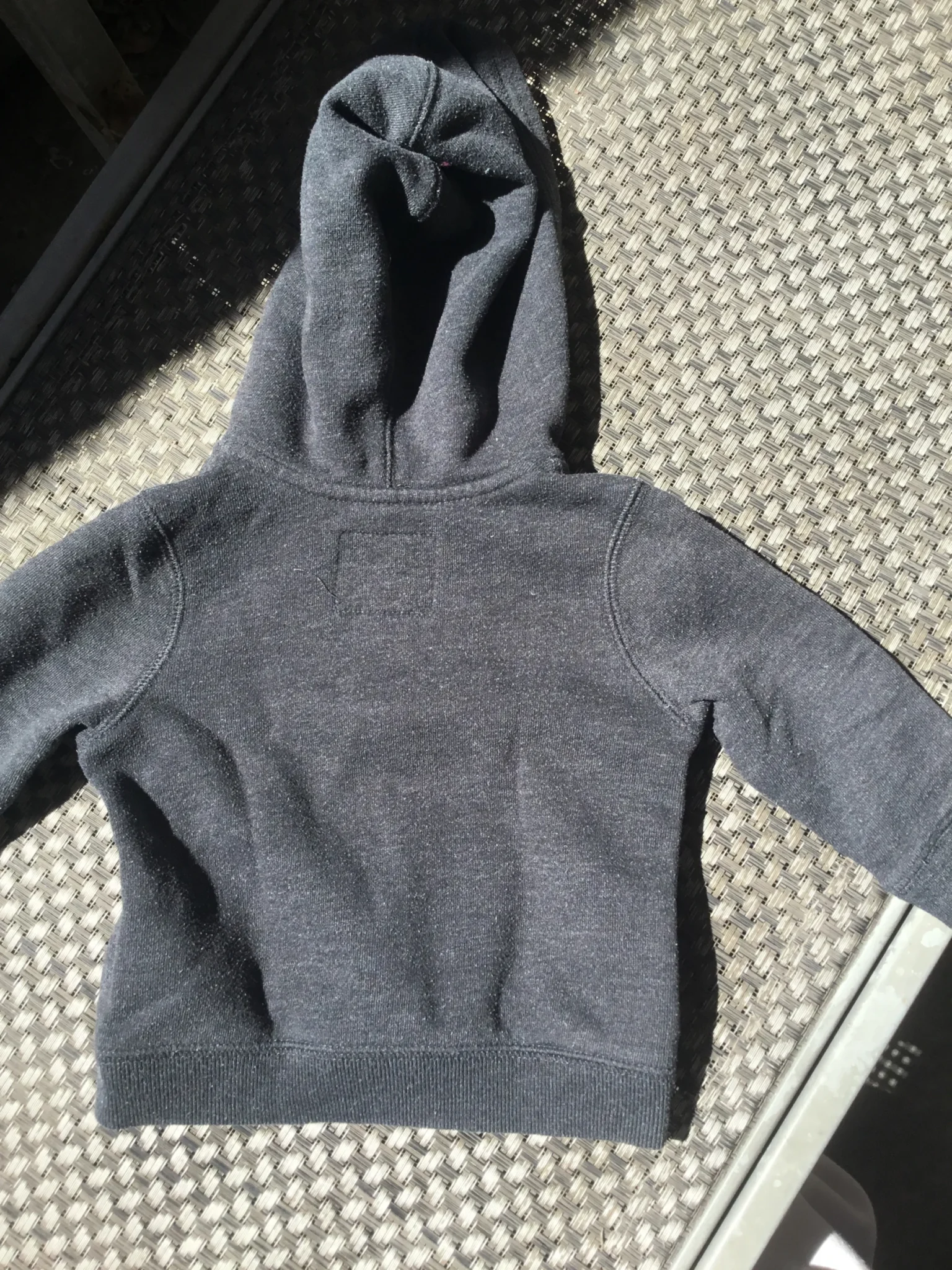 Image for Gilet veste zip coton ouaté gris foncé 6 - 9 mois