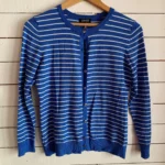 Thumbnail for Cardigan rayé bleu ciel