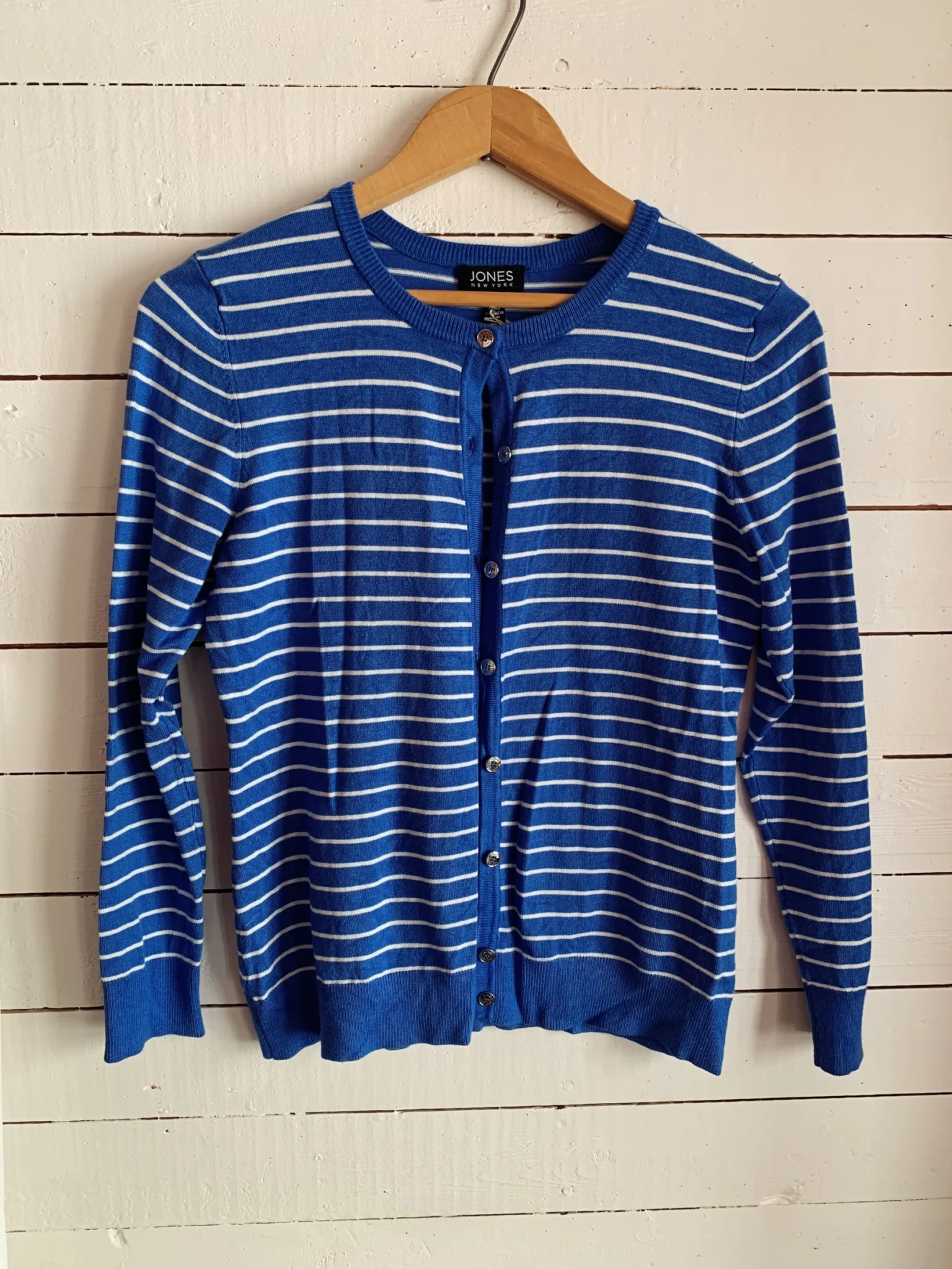 Image for Cardigan rayé bleu ciel