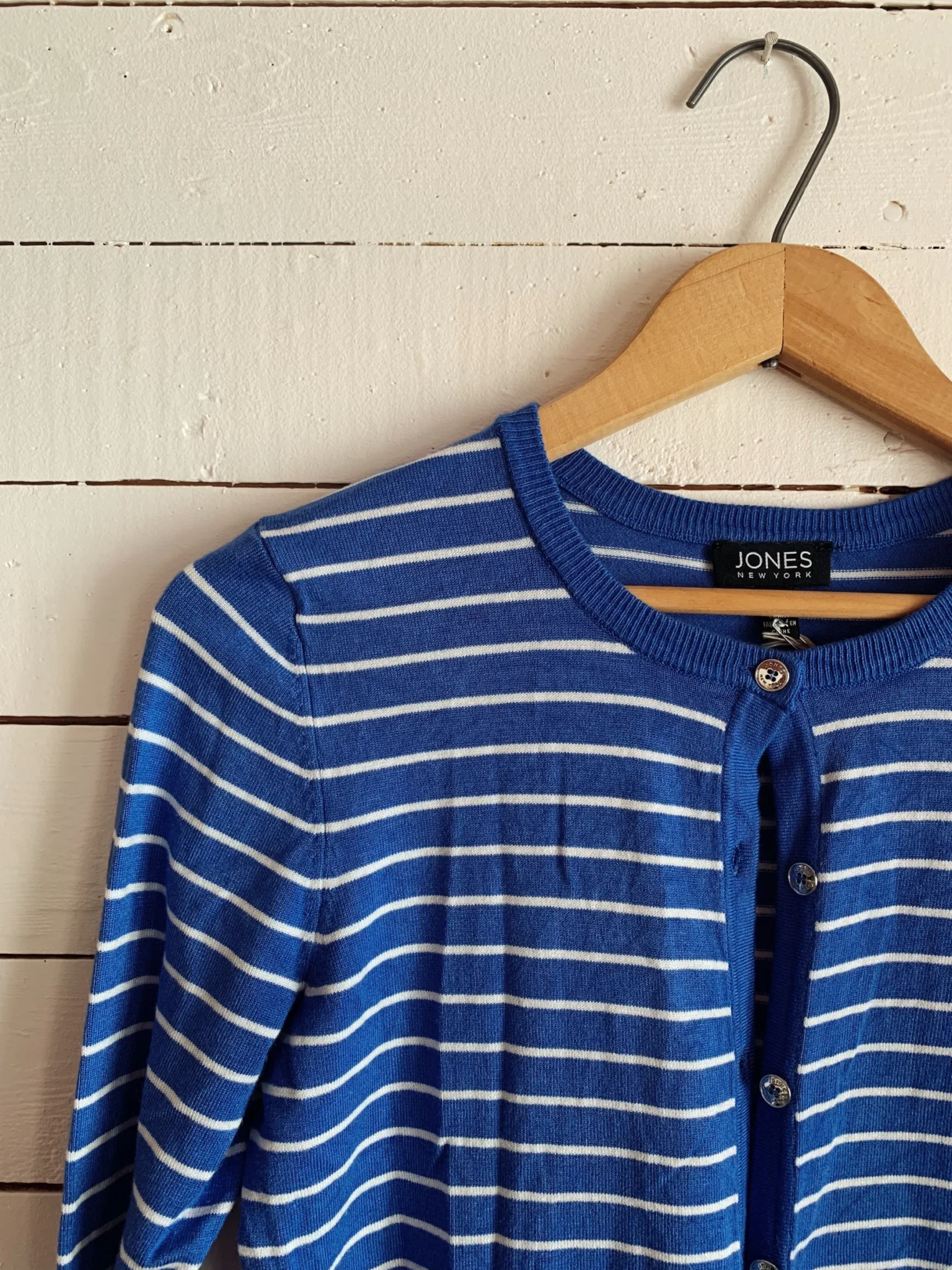 Image for Cardigan rayé bleu ciel
