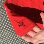 Featured thumbnail for Tee shirt rouge puma bébé unisexe, 6 - 9 mois fait petit
