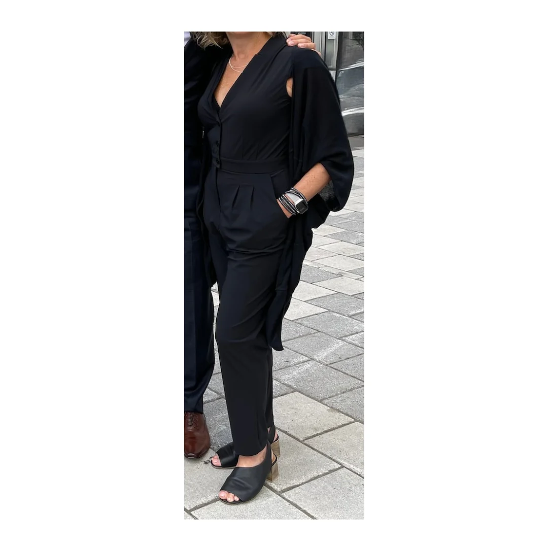 Combinaison noire Tristan élégante – coupe ajustée style chic travail/soirée taille 8 Tristan seconde main