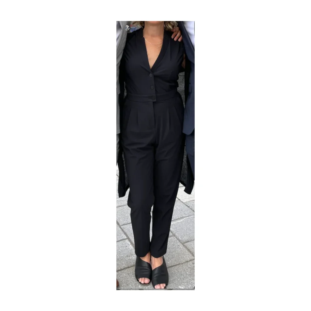 Image for Elegant black Tristan jumpsuit - slim fit chic work/evening style size 8