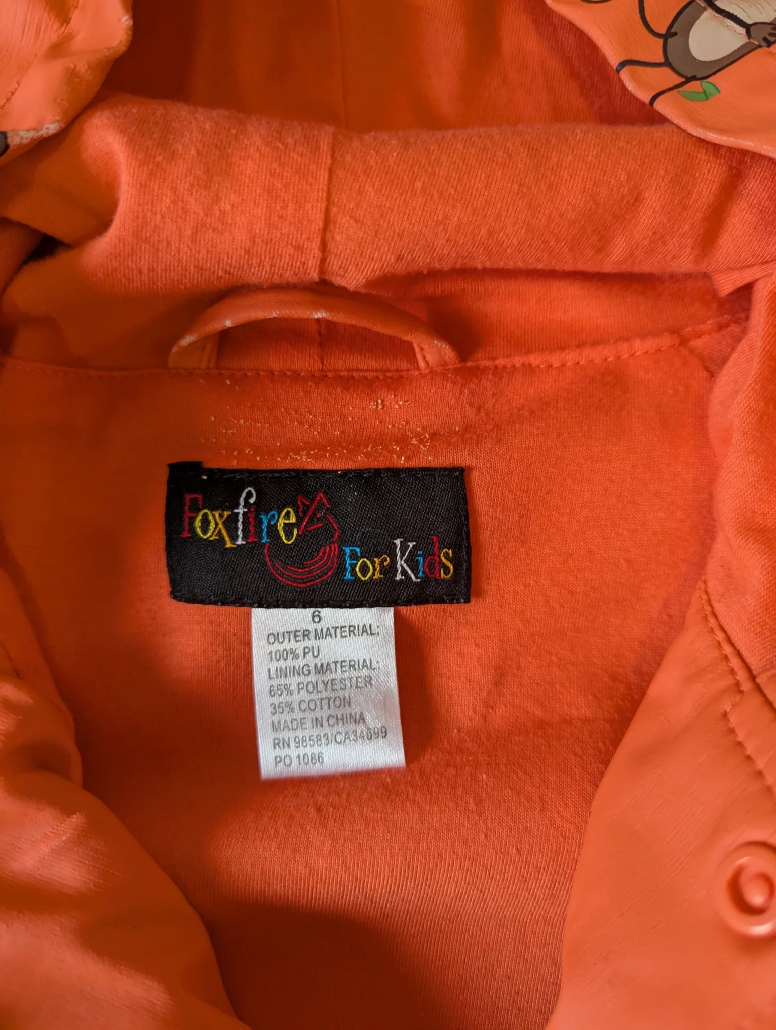 Image for Imperméable orange, 6T