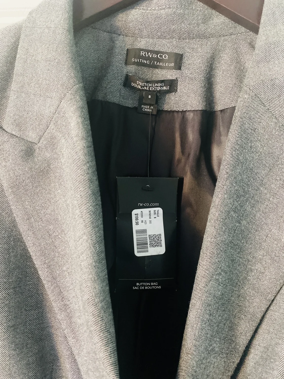 Image for Veston gris neuf RW CO